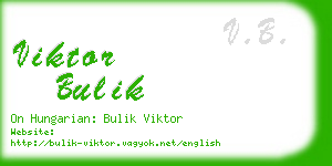 viktor bulik business card